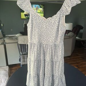 Floral Ruffle Sleeve Dress